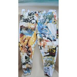 Mens Akoo Co Colorful Streetwear Sex  LA Photo Collage Woman Sz 38 Men Burlesque